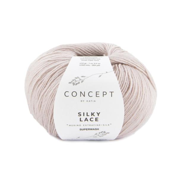 Silky Lace 80% Merino Extrafine Superwash - 20% Seide Fb. 184 Mittelrose