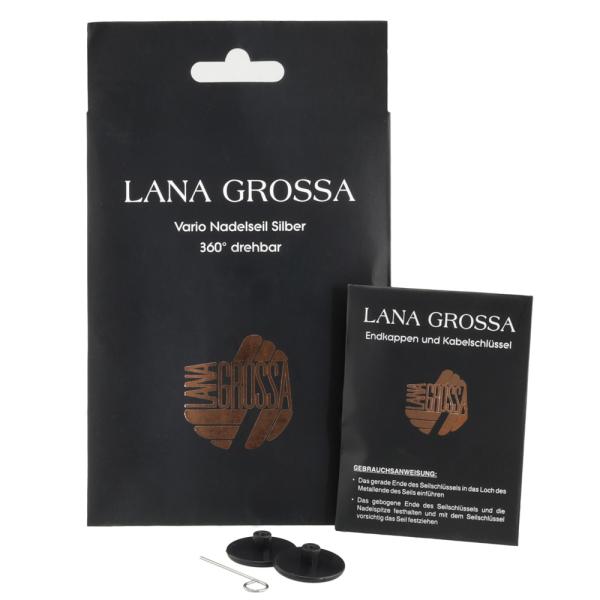Lana Grossa / KnitPro Vario Nadelseil 100 cm Silber 360° drehbar