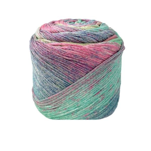 Tanzania Baumwolle-Viskose-Garn Fb. 31028 Pink-Lila-Mint von Lana Gatto