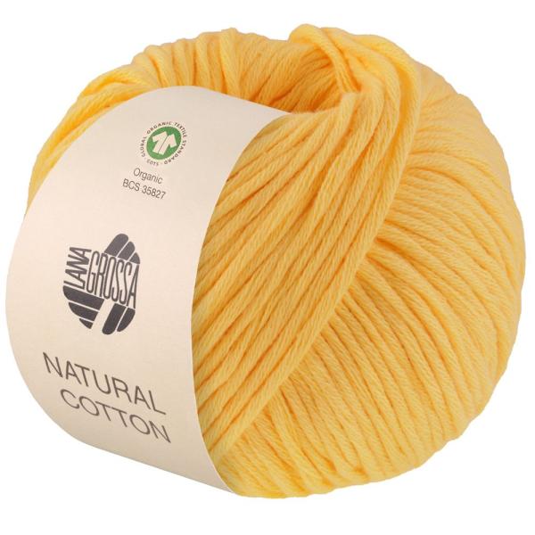 Natural Cotton Bio-Baumwollgarn in Millefili- Zwirnung Fb. 5 Gelb von Lana Grossa