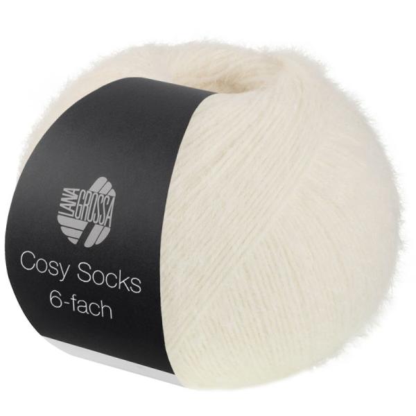Cosy Socks 6-Fach uni Fb. 1001 Wollweiß
