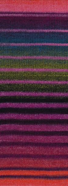 Gomitolo Modo Fb. 623 Schwarz-/Graurot/Koralle/Pink/Dunkelpetrol/ Dunkeloliv/Bordeaux/Fuchsia