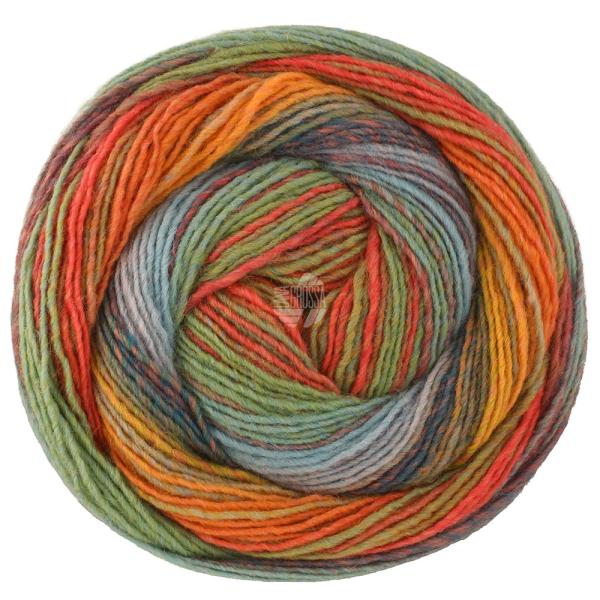 Gomitolo Modo Fb. 625 Graurot/Rot/Orange/Safrangelb/Khaki/Hellgrau/ Graublau/Graugrün/Oliv