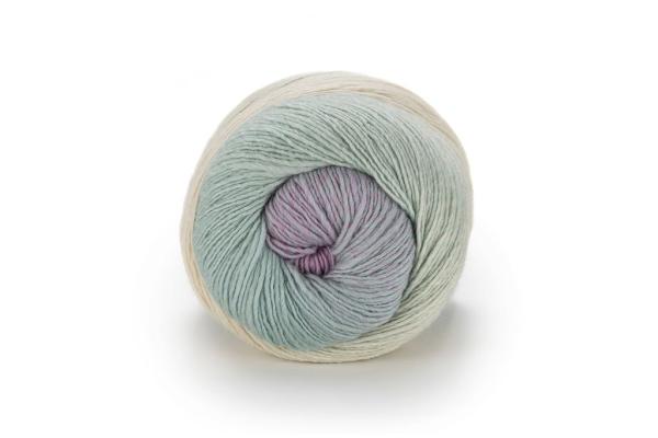 Poema Cashmere Fb. 104 Natur-hellblau-flieder