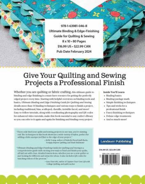 Buch (Englisch) Ultimate Binding and Edge-finishing Guide: 16 Techniken um Binding (Einfassung) herzustellen
