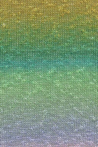 Leinenmischgarn Linello Fb. 117 Grün-gold-flieder von Langyarns