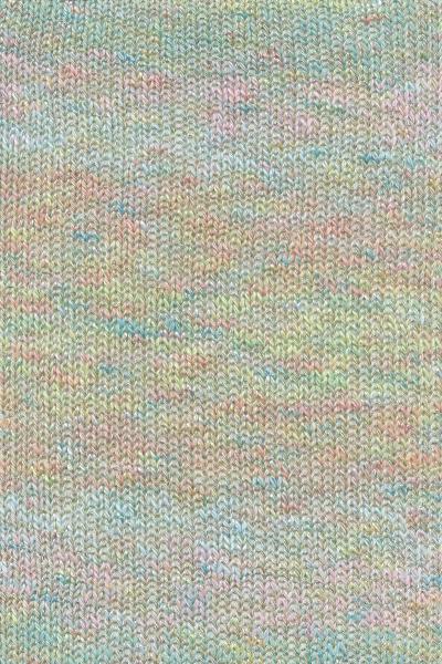 Linello Leinen-Baumwolle-Viskose-Garn mit langem Verlauf Fb. 302 lachs-orange-türkis