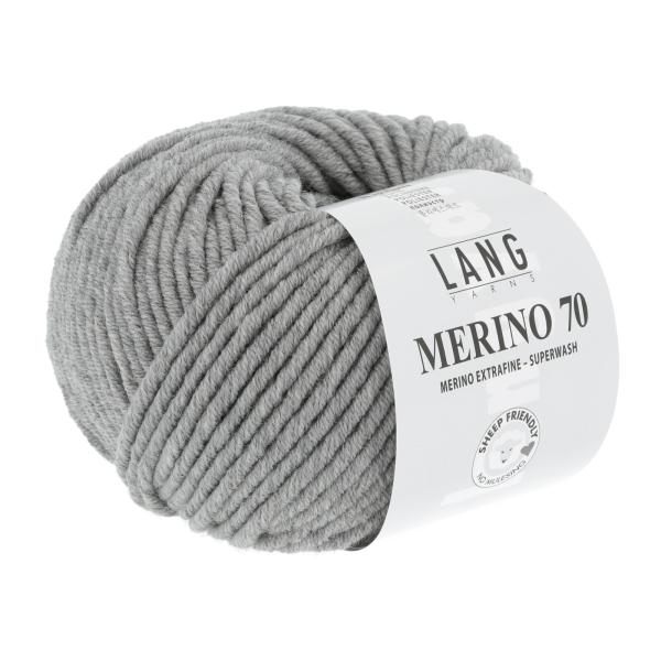 Merino 70 extrafein Fb. 3 Grau Melange von Langyarns