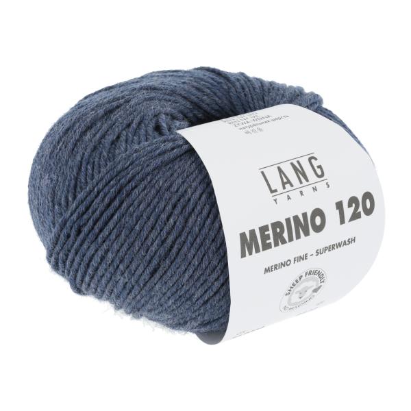 Langyarns Merino 120 Fb. 0234 jeansblau melange