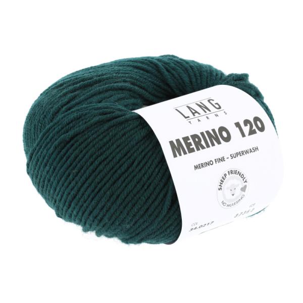 Merinowolle Merino 120 Fb. 217 Tanne Grün von Langyarns