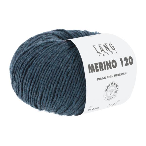 Langyarns 100 % Merino 120 Fb. 233 Lagunenblau