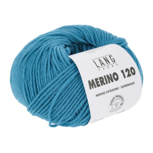 Merinowolle Merino 120 Fb. 378 Türkis von Langyarns