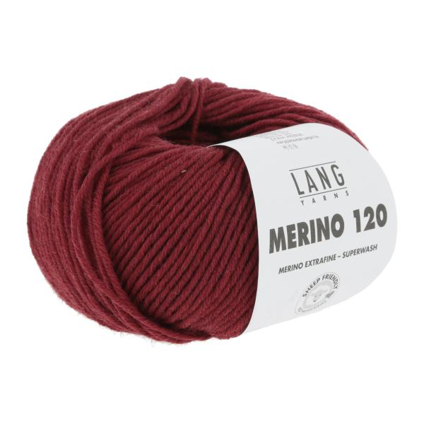 Langyarns 100 % Merino 120 Fb. 562 Dunkelrot melange