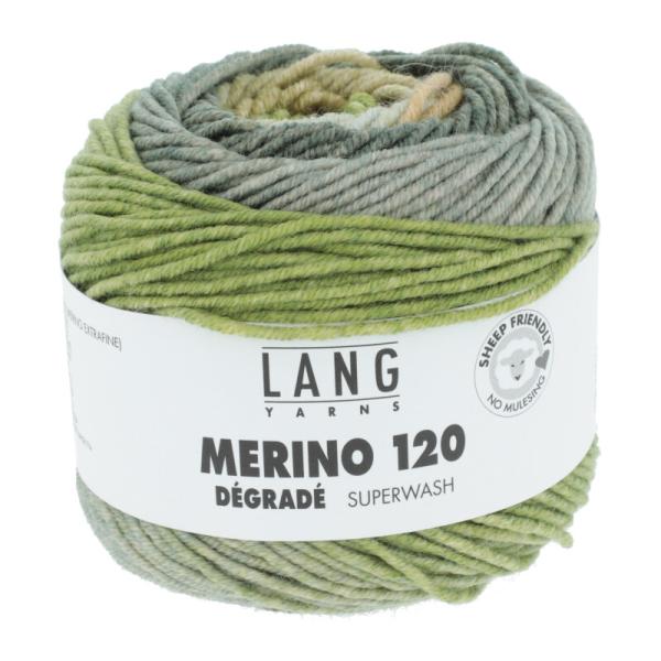 Merino 120 degrade superwash Fb. 14 olive-grau-mais