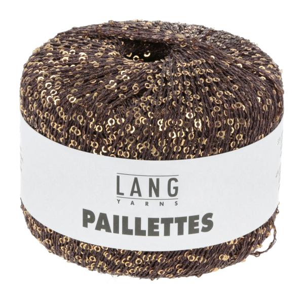 Garn Paillettes Fb. 68 Braun Gold von Langyarns
