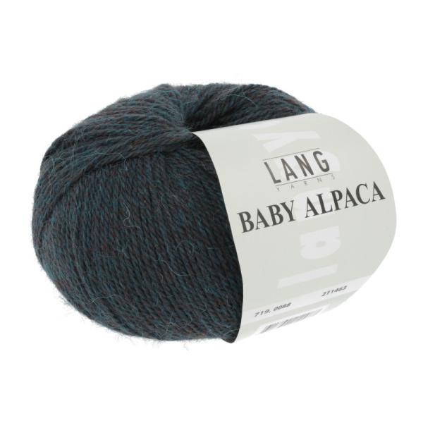 Baby Alpaca Fb. 0088 Petrol Melange von Langyarns