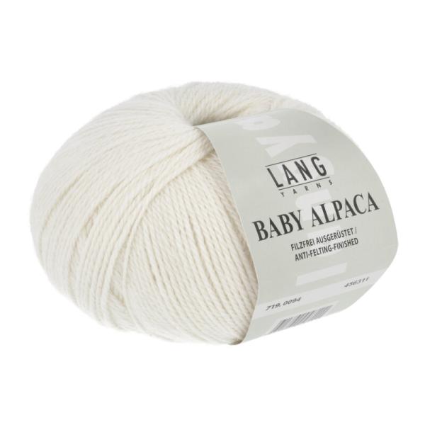 Lang Baby Alpaca wenrot Fb. 94 wollweiß filzfrei