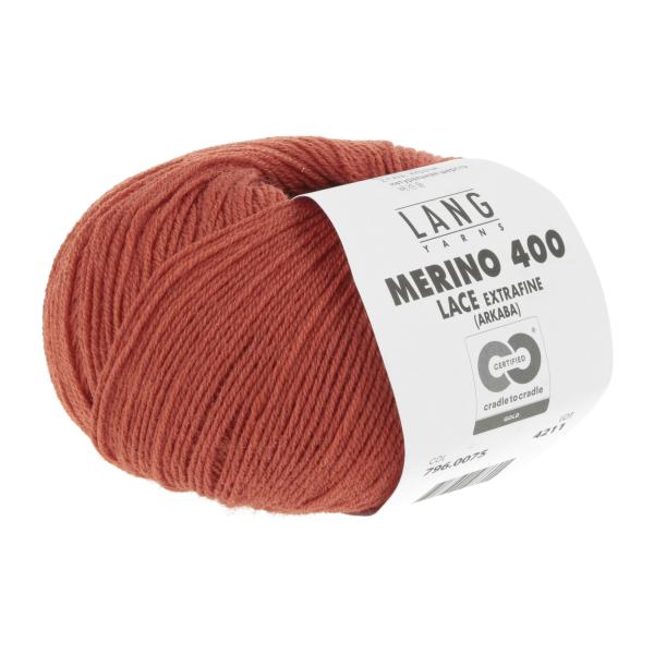 Langyarns Merino 400 Lace Fb. 75 rostrot