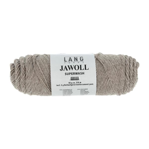 Langyarns Jawoll Sockenwolle mit Beilaufgarn superwash Fb. 45 hellbraun melange