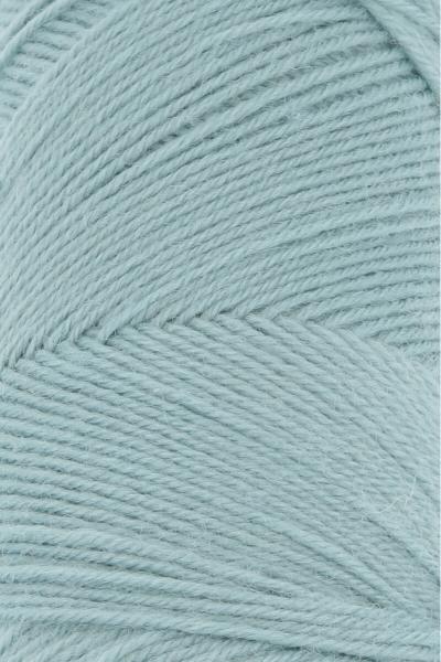 Langyarns Jawoll Sockenwolle 4-fach mit Beilaufgarn superwash Fb. 372 Aqua graublau