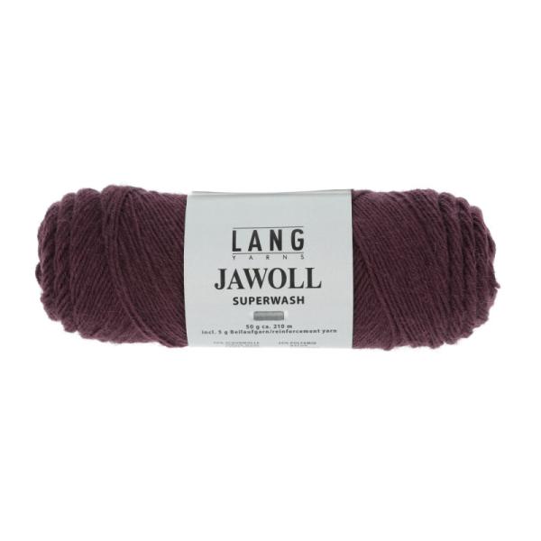 Langyarns Jawoll Sockenwolle mit Beilaufgarn superwash Fb. 390 aubergine