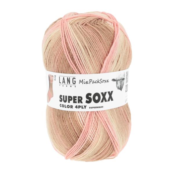 Lang Super Soxx 4ply Farbe Berg Fb. 313 beige braun pfirsich superwash
