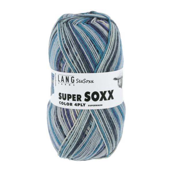 Lang Super Soxx Color SeaSoxx Sockenwolle 4-Fach superwash Fb. 415 ArcticOcean