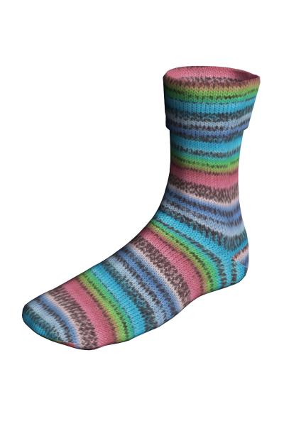 Langyarns SuperSoxx Color Icecream 4-Fach Sockenwolle Fb. 479 RainbowSherbet