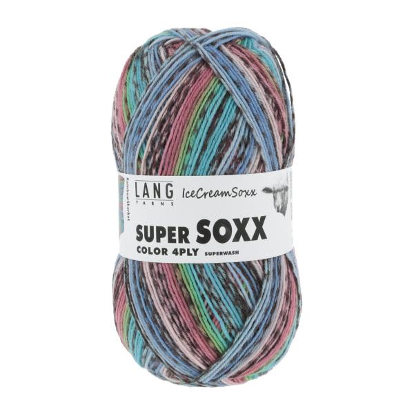 Langyarns SuperSoxx Color Icecream 4-Fach Sockenwolle Fb. 479 RainbowSherbet