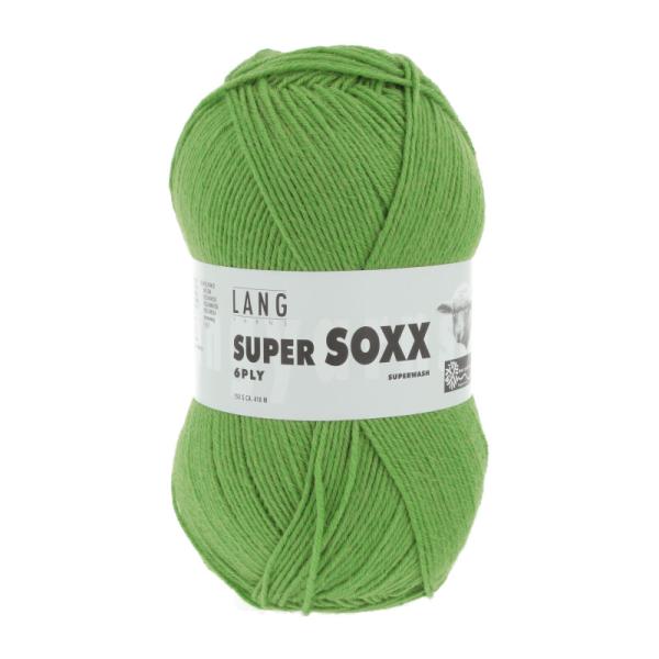 Super Soxx Sockenwolle 6-Fach superwash Fb.16 grün uni