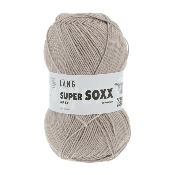 Lang Super Soxx 6ply Beige-Natur F. 22 meliert superwash