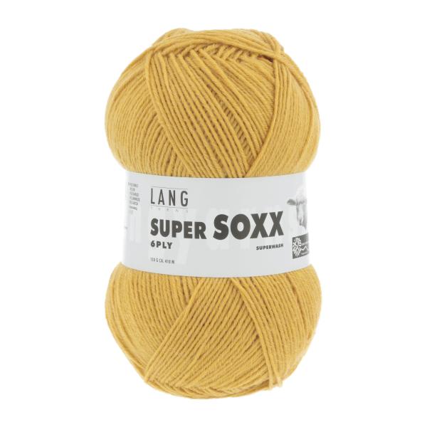 Strumpfwolle Lang Super Soxx 6ply Farbe Senf superwash