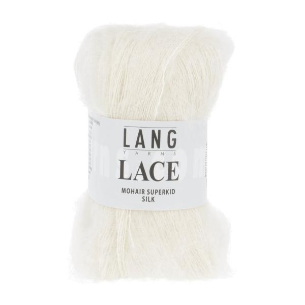 Lace Mohair-Seide Garn Fb. 94 Wollweiß von Langyarns