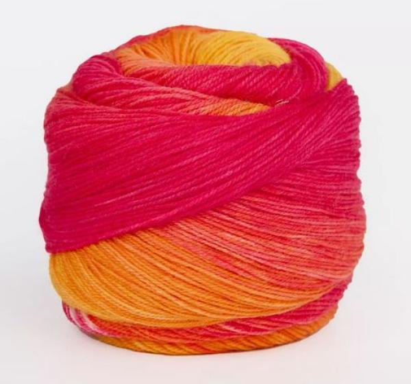 Watercolor Socks 4-fach Fb. 202 rosa-orange Laines du Nord