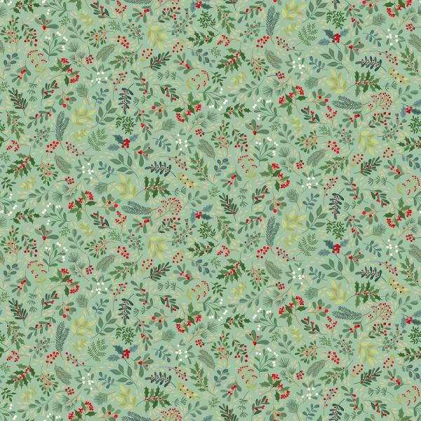 Patchworkbaumwolle Enchanted Christmas Foliage Green 30-G2 by Makower