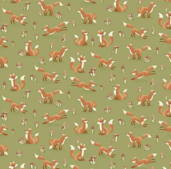 Patchworkbaumwolle Fox Tales Green 98-G Makower