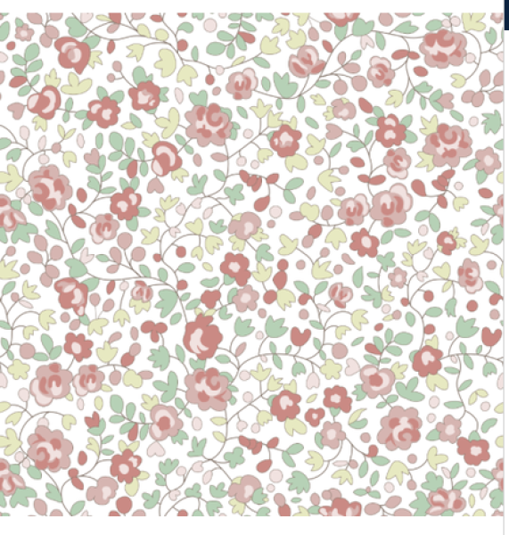 Baumwolle Popeline Druck Fleur rosa