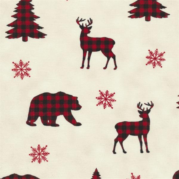 19891-15 Moda Tiere Tannenbäume Eiskristalle