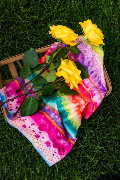 Patchworkbaumwolle Coming Up Roses - Rainbow by Create Joy for Moda