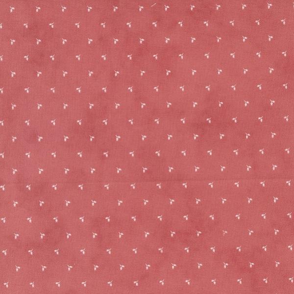 Patchworkbaumwolle Bliss 3 Sisters für Moda 44318-14 rot mit winzigen weißen Beeren