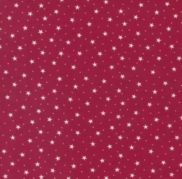 Patchworkbaumwolle Dear Santa Stars-sterne by Deb Strain Fb. crimson rot for Moda