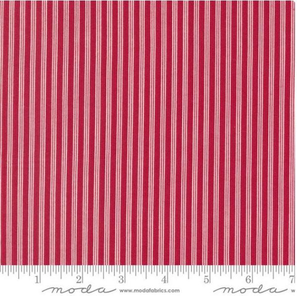 Patchworkbaumwolle Dear Santa Stripes by Deb Strain Fb. crimson rot for Moda