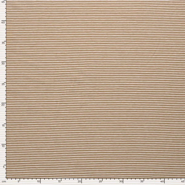 Baumwolle Jersey Yarn Dyed Stoff Streifen Kamel