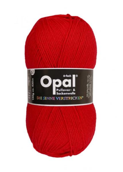 Opal Sockenwolle 6-fach Uni Fb. 7900 Rot