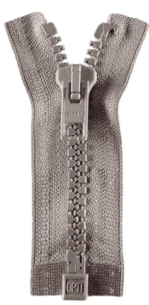 Opti P60 Zweiwege-Reißverschluss grau 55 cm
