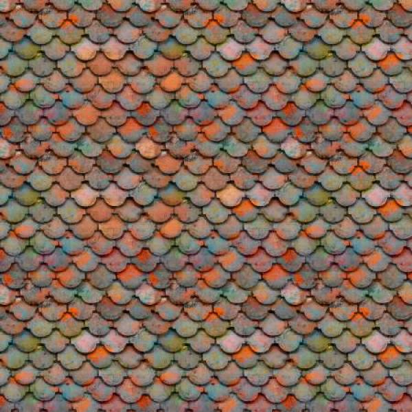 Paintbrush Studio Fabrics Croatia-Roof orange-grau-grün