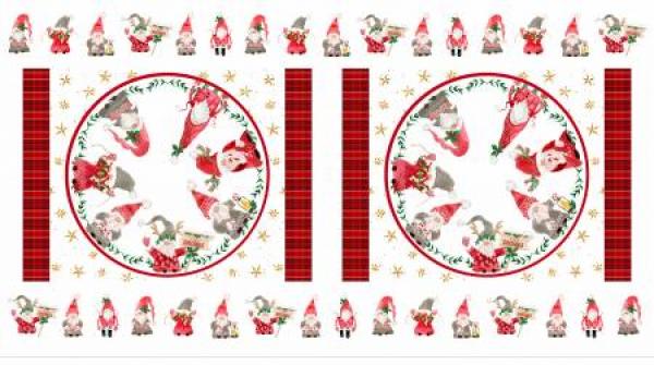 Patchworkbaumwolle Gnomes home tree by Audrey Jeanne Roberts for P&B Textiles GHTF-04704-R