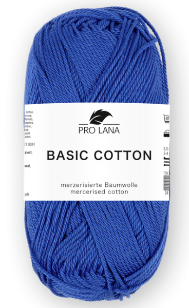 Basic Cotton mercerisierte Baumwolle Fb. 51 Royalblau