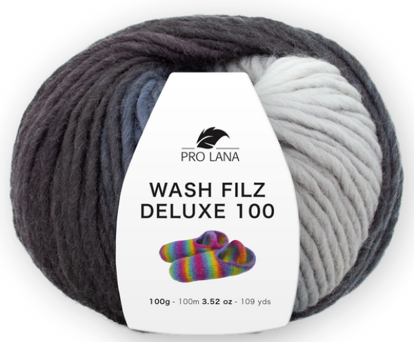 Wash Filz Deluxe 100 Fb. 1007 Grau-schwarz