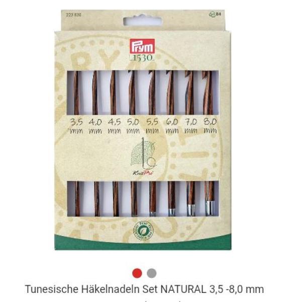 Tunesische Häkelnadel Set 3,5- 8 mm von Prym